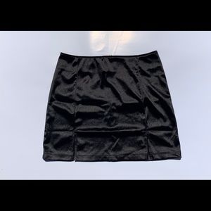 Motel rocks black satin skirt.